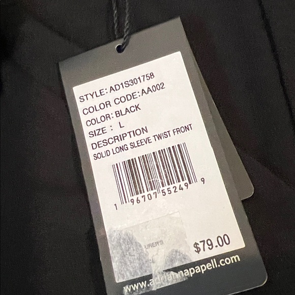 Adrianna Papell Elegant Black Blouse - Picture 6 of 8